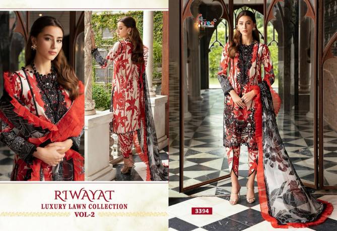 Riwayat Luxury Lawn Collection Vol 2 By Shree Cotton Pakistani Suits Wholesale Market In Surat
